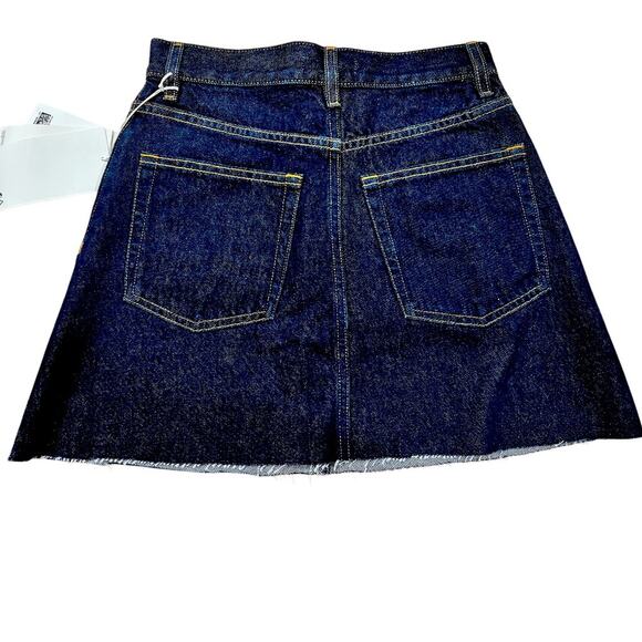 COS Denim Mini Skirt Raw Hem Size 4 NWT - Picture 5 of 9